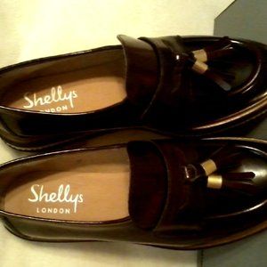 Shellys London Women's Karena Burgundy Loafers, Size EU 41